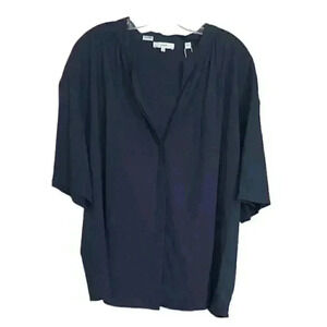 Vince Flutter Sleeve Linen Blend Top sz 2X